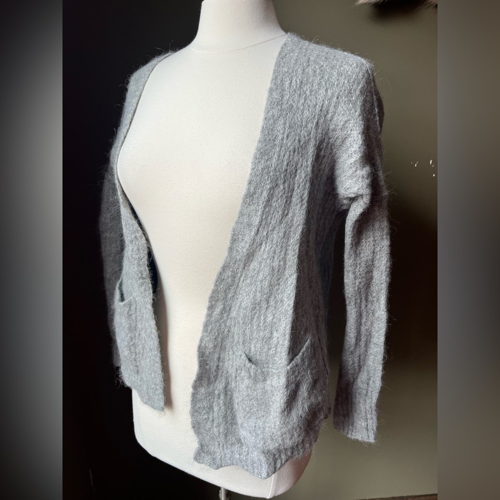 Free People 87% Alpaca Blend Gray Open Front Cardigan Women’s Size XS